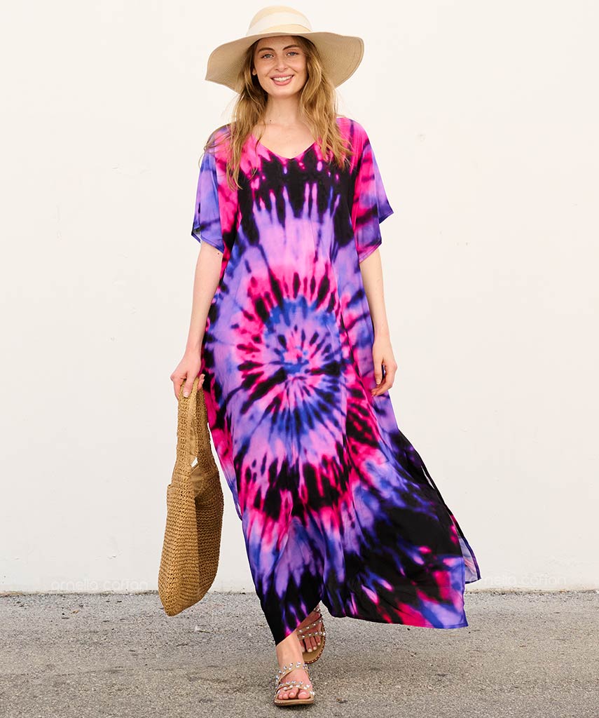 Lucille™ – Solmuvärjätty oversize-maksimekko