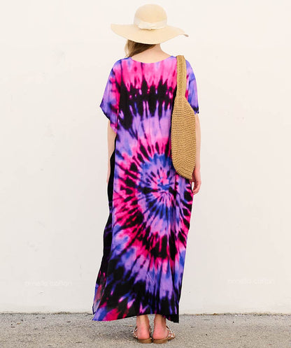 Lucille™ – Solmuvärjätty oversize-maksimekko