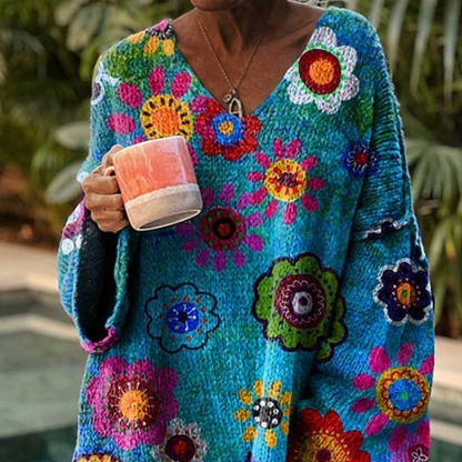 Ansa™ - Boho Pitkä Neulepusero