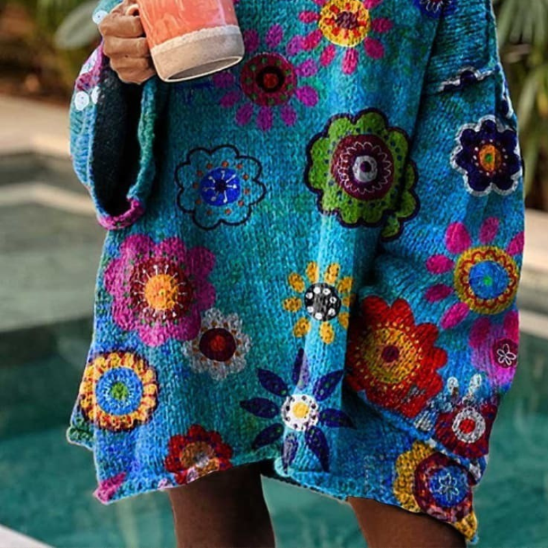 Ansa™ - Boho Pitkä Neulepusero