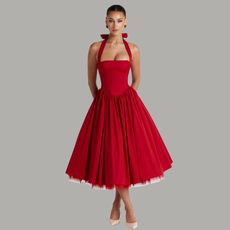 Iris™ - Klassinen halterityylinen cocktail-mekko