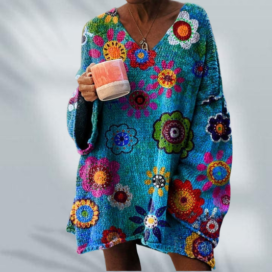 Ansa™ - Boho Pitkä Neulepusero