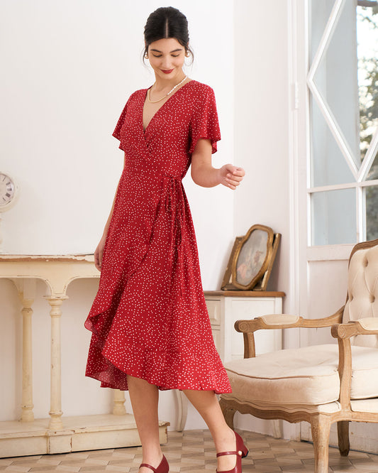 Aria™ - Pilkullinen Röyhelö Kietaisumekko