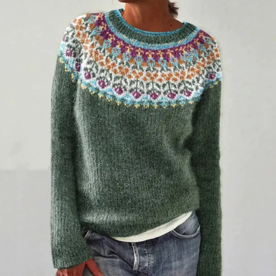 Jessica™ – Vintage-neulottu villapaita