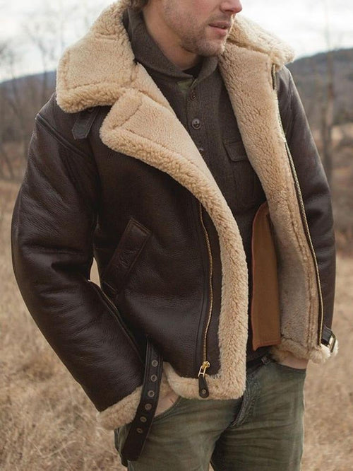 Graham™ – Talvinen fleece nahkatakki