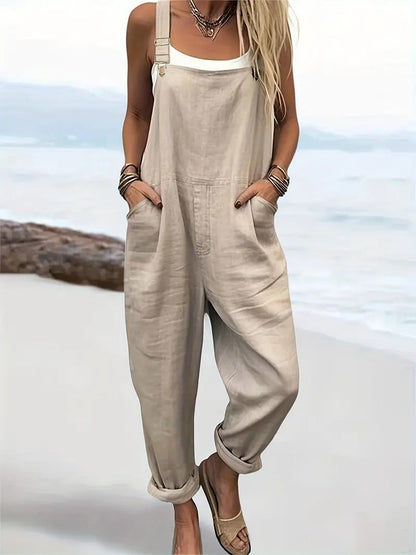 Dina™ - Leveälahkeinen jumpsuit naisille