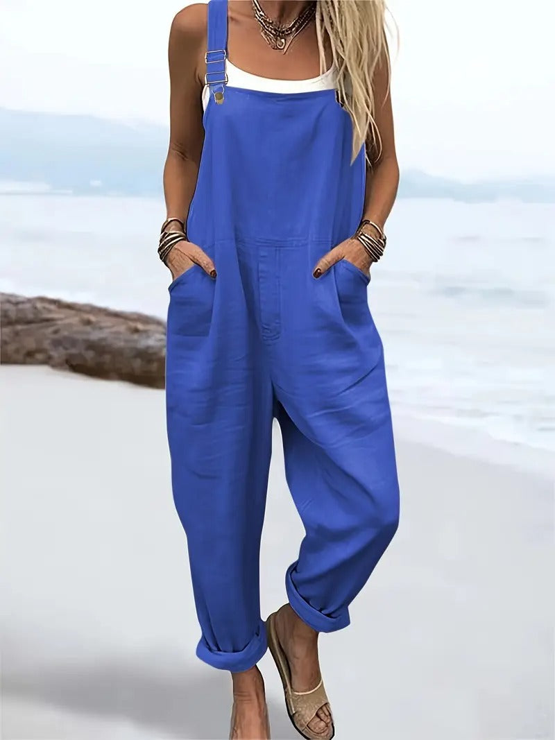 Dina™ - Leveälahkeinen jumpsuit naisille