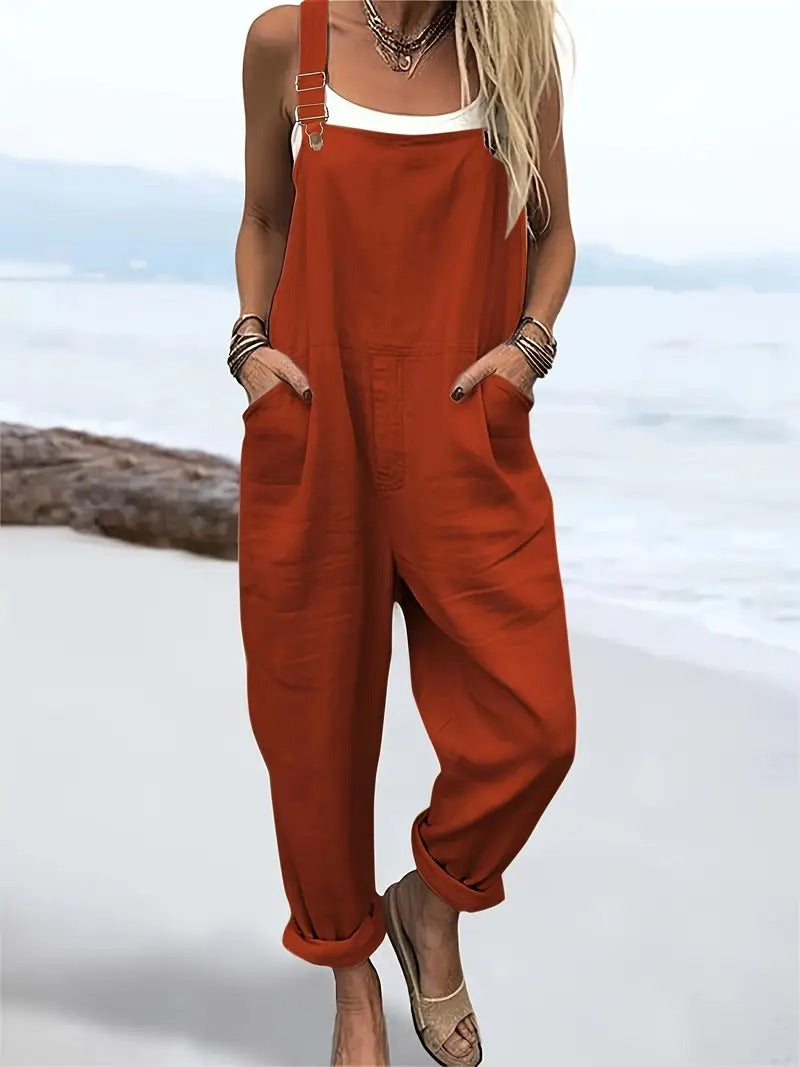 Dina™ - Leveälahkeinen jumpsuit naisille